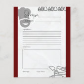 Fabriqué Dans [Votre Nom] Carte Recette Cuisine To (Dos)