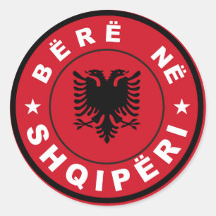 fabriqué en albanie étiquette du drapeau bere shqi