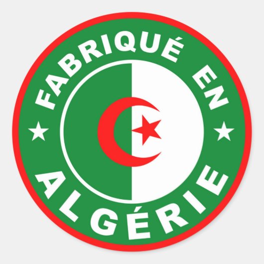 fabriqué en algérie drapeau étiquette (Devant)