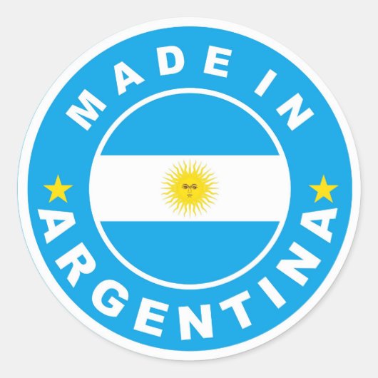 fabriqué en argentine étiquette drapeau (Devant)