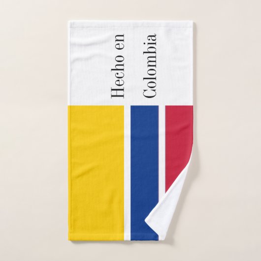 Fabriqué en Colombie Drapeau (Serviette à main)