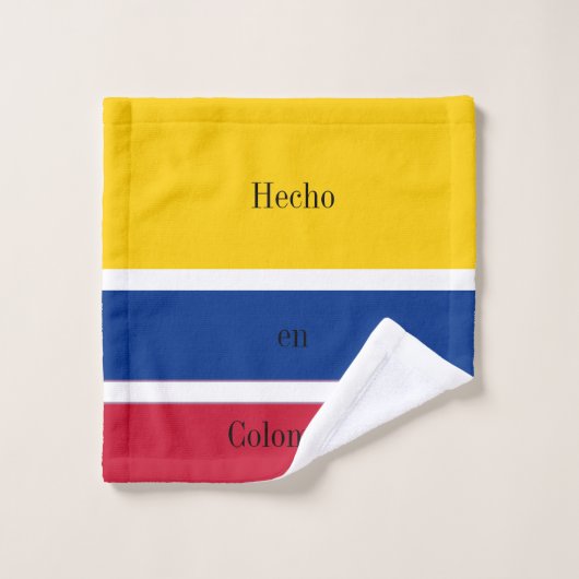Fabriqué en Colombie Drapeau (Gant de toilette)