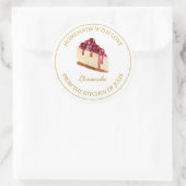 Fabriqué maison avec amour Étiquette Cheesecake |  (Sac)