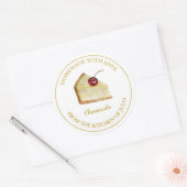 Fabriqué maison avec amour Étiquette Cheesecake | (Enveloppe)
