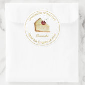 Fabriqué maison avec amour Étiquette Cheesecake | (Sac)