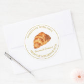 Fabriqué maison avec amour Étiquette Croissant fra (Enveloppe)