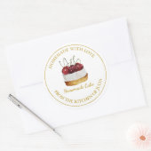 Fabriqué maison avec amour Étiquette de gâteau | B (Enveloppe)