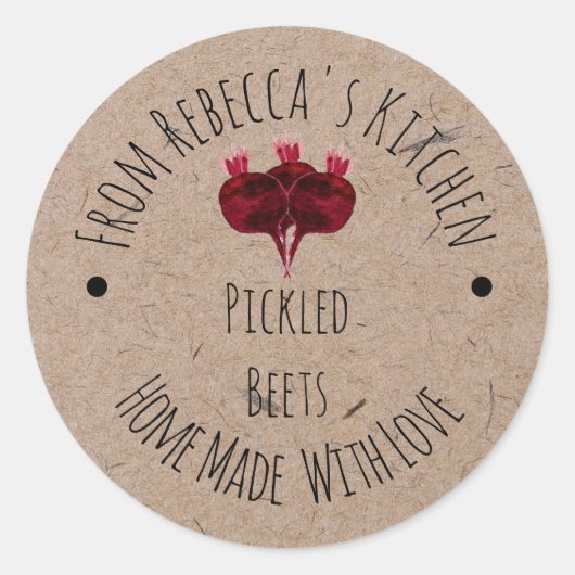 Fabriqué maison avec Love Kraft papier Étiquette d (Devant)