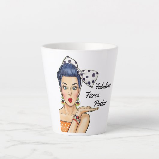 Fabrique Posher de Feu - Poshmark Latte Mug (Devant)