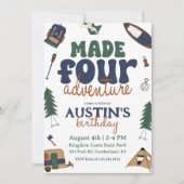 Fabriqué pour l'aventure 4e invitation anniversair (Devant)