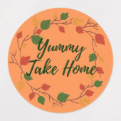 Fabriqué pour vous Stickers Cercle Feuilles d'auto (Design 2)