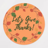 Fabriqué pour vous Stickers Cercle Feuilles d'auto (Design 1)