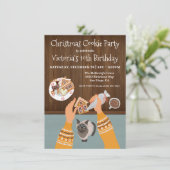 Fabriquer Noël Cookies Fête Invitation (Debout devant)