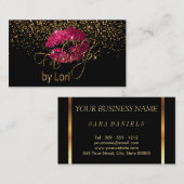 Fabu-Lips met goudConfetti Visitekaartje (Voorkant / Achterkant)