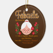 Fabuela als een regulier Abuela Leopard Spaans Keramisch Ornament (Links)