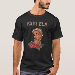 Fabuela Spaans Fabuela Definitie Chingona Afro T-shirt