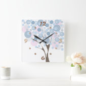 Fabulair, hout, vierkante klok (Huis)