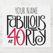 Fabulair met 40 rood bier etiket (Enkel label)