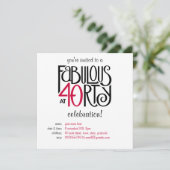 Fabulair met 40 rood kaart (Staand voorkant)