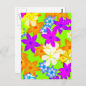 Fabulaire bloemen briefkaart (Voorkant / Achterkant)