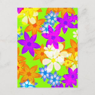 Fabulaire bloemen briefkaart