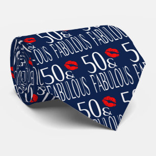 Fabulaire vijftig rode lippen stropdas