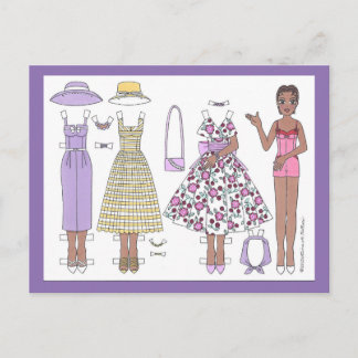 Fabulaire vijvers: Briefkaart Alicia Paper Doll