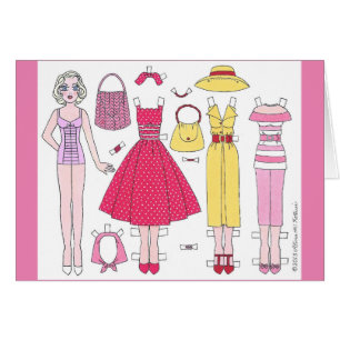 Fabulaire vijvers: Marilyn Paper Doll Blank-kaart