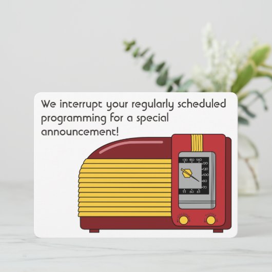 Fabuleuse invitation art déco/carte faire-part (Debout devant)