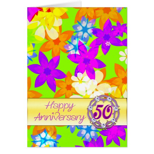 Fabuleuses fleurs 50e anniversaire pour un couple (Devant)