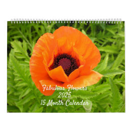 Fabuleuses fleurs Calendrier 15 mois