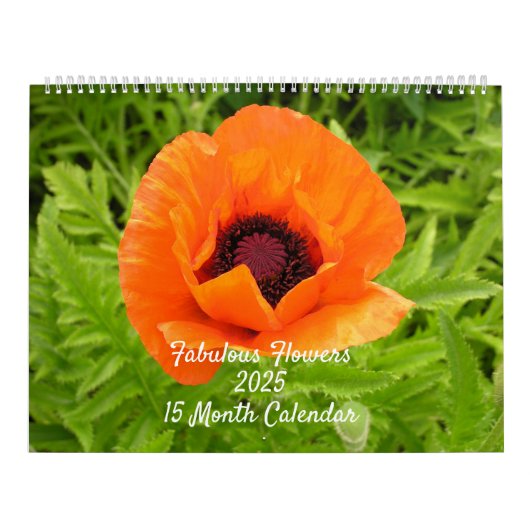Fabuleuses fleurs Calendrier 15 mois (Protection)