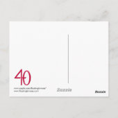 Fabuleux 40 noir blanc rouge carte postale (Dos)