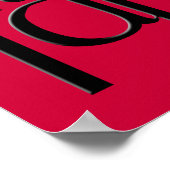 Fabuleux 40 noir blanc rouge Long Poster (Coin)