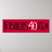 Fabuleux 40 noir blanc rouge Long Poster (Devant)