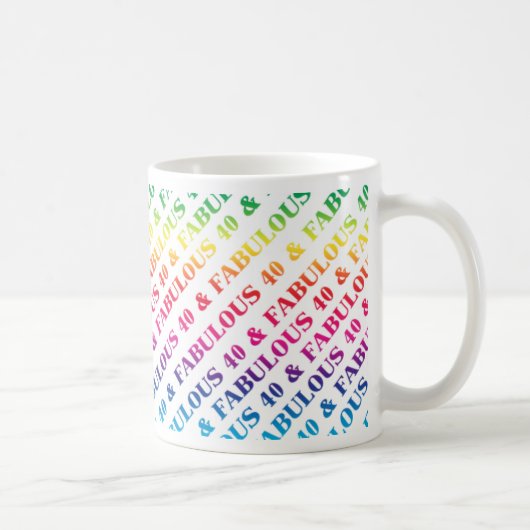 Fabuleux 40e anniversaire Mug (Droite)