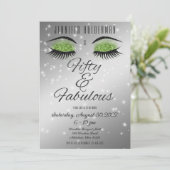 Fabuleux 50 Black Green Glam Eyes Invitation (Debout devant)