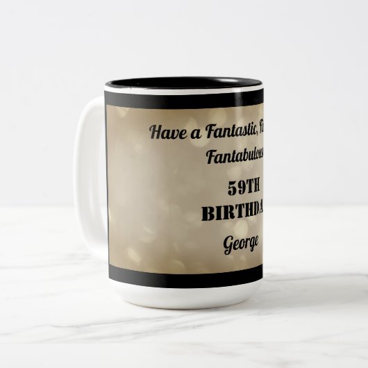 Fabuleux 59e Anniversaire Mug (Devant gauche)
