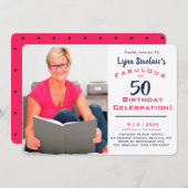 Fabuleux À 50 Anniversaire Célébration Invitation (Devant / Derrière)