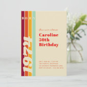 Fabuleux à 50 Retro Anniversaire Invitation (Debout devant)
