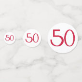 Fabuleux à 50 rouge Table Confetti (Devant)