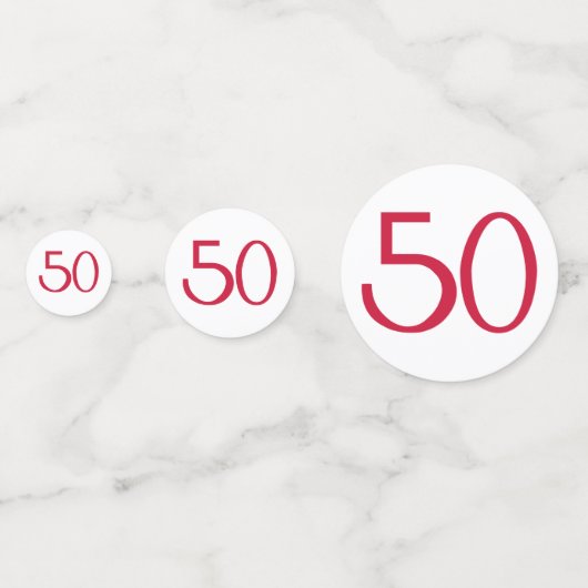 Fabuleux à 50 rouge Table Confetti (Devant)