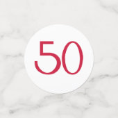 Fabuleux à 50 rouge Table Confetti (Petit recto)