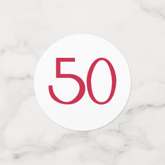 Fabuleux à 50 rouge Table Confetti (Petit recto)