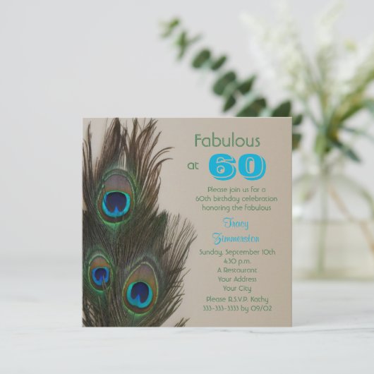Fabuleux à 60 60e anniversaire de fête Invitation (Debout devant)