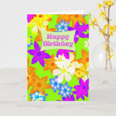 Fabuleux carte d'anniversaire de fleurs (Fleur jaune)