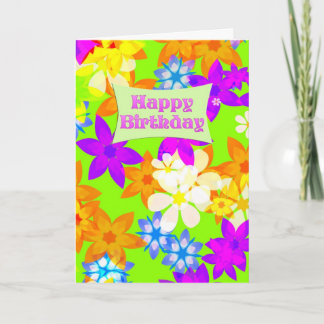 Fabuleux carte d'anniversaire de fleurs