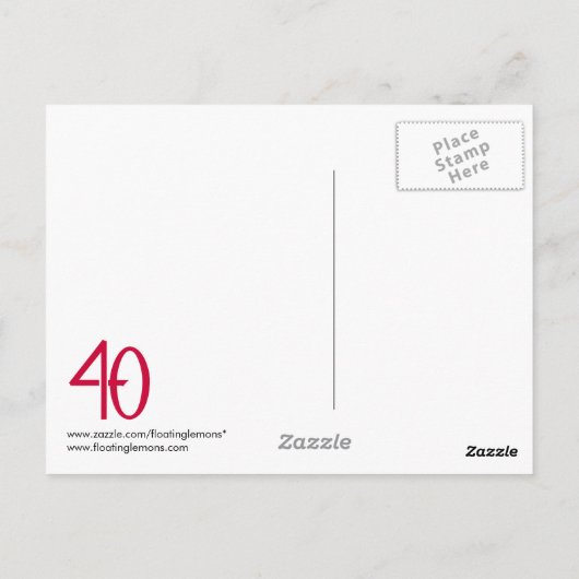 Fabuleux carte postale verte 40 (Dos)