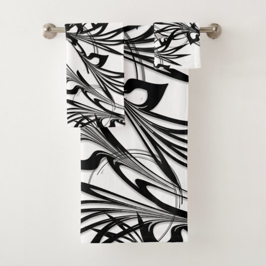 Fabuleux design de fougères noir et blanc (En situation)