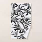 Fabuleux design de fougères noir et blanc (Serviette à main)